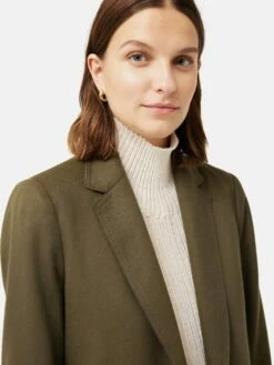 Brook Short Flannel Jacket | Green -Jigsaw Shop J45980 GN000 1