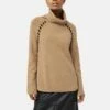 Merino Scoop Hem Jumper | Camel