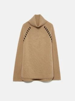 Merino Scoop Hem Jumper | Camel -Jigsaw Shop J46135 CR021 STILL 10