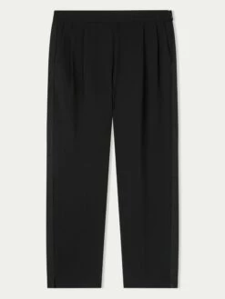 Grosgrain Trim Crepe Jogger | Black 9 Grosgrain Trim Crepe Jogger | Black -Jigsaw Shop J46302 BK000