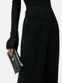 Grosgrain Trim Crepe Jogger | Black 7 Grosgrain Trim Crepe Jogger | Black -Jigsaw Shop J46302 BK000 2