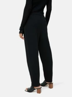 Grosgrain Trim Crepe Jogger | Black 8 Grosgrain Trim Crepe Jogger | Black -Jigsaw Shop J46302 BK000 6