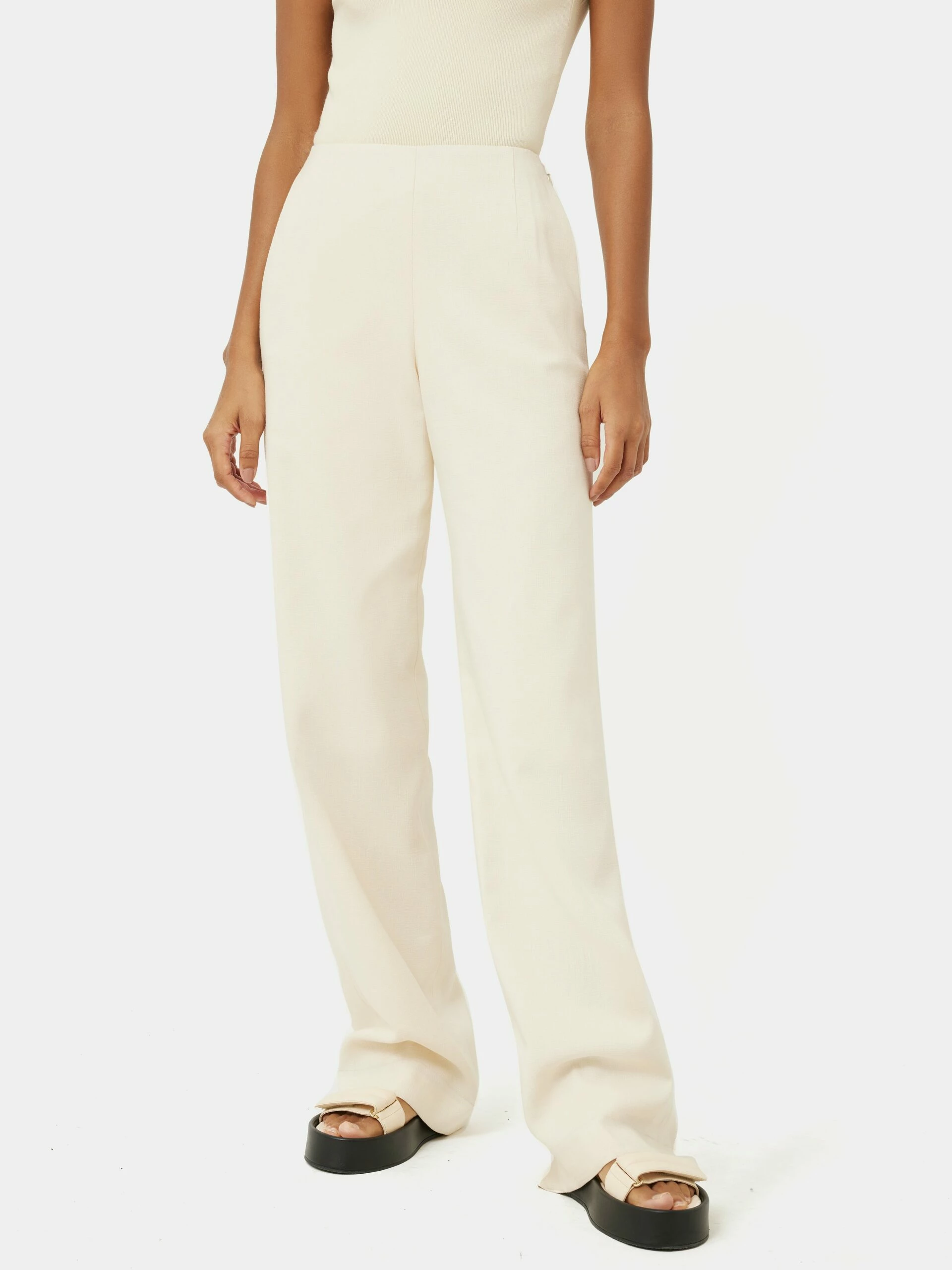 Hopsack Blake Trouser | Cream 1 Hopsack Blake Trouser | Cream