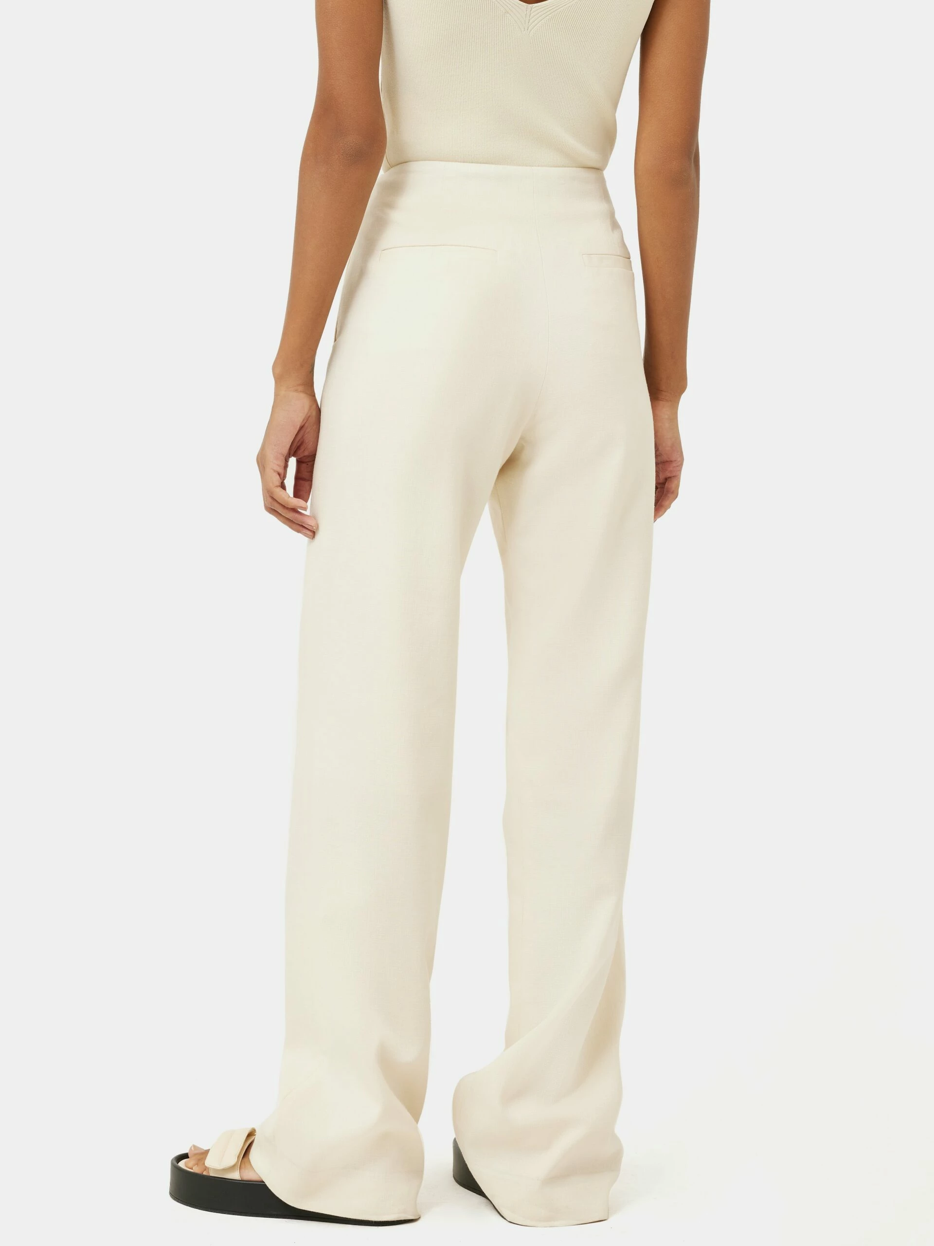 Hopsack Blake Trouser | Cream 4 Hopsack Blake Trouser | Cream - Image 4