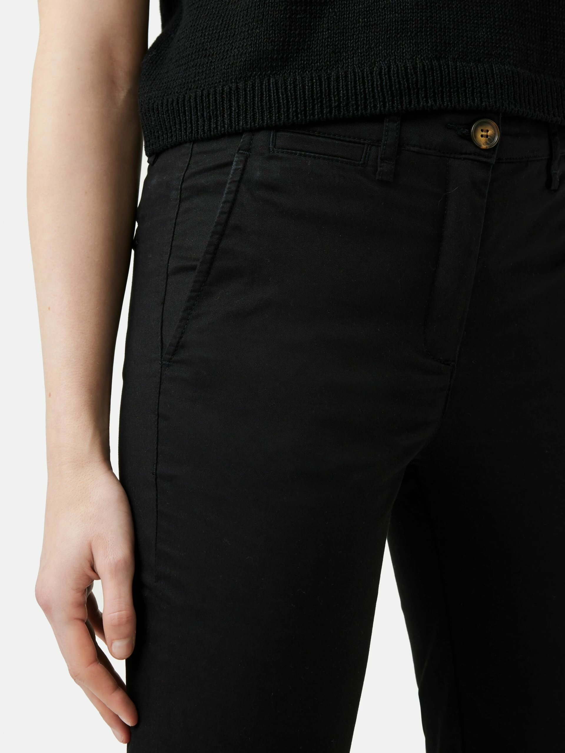 Slim Leg Cotton Chino | Black 2 Slim Leg Cotton Chino | Black - Image 2