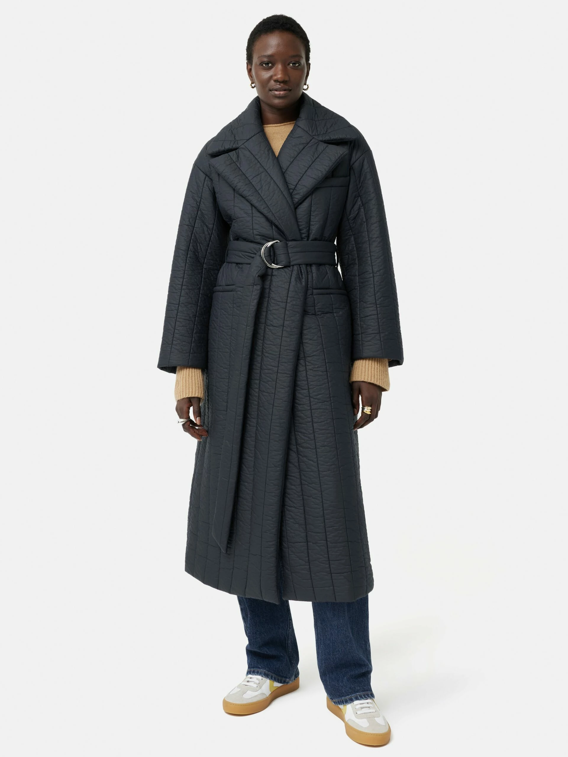 Freya Quilted Puffer Coat | Navy 6 Freya Quilted Puffer Coat | Navy - Image 6