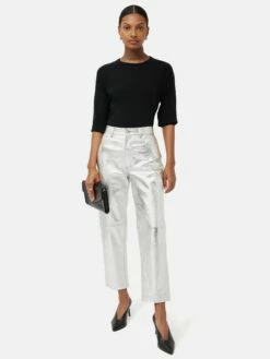 Cotton Luxe Raglan Tee | Black 9 Cotton Luxe Raglan Tee | Black -Jigsaw Shop J46516 BK000 2