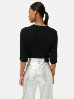 Cotton Luxe Raglan Tee | Black 11 Cotton Luxe Raglan Tee | Black -Jigsaw Shop J46516 BK000 5