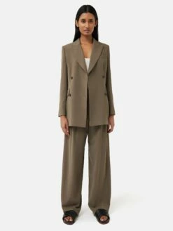 Lawson Slim Double Breasted Jacket | Taupe -Jigsaw Shop J46572 CR013 2 option