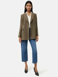 Lawson Slim Double Breasted Jacket | Taupe -Jigsaw Shop J46572 CR013 7