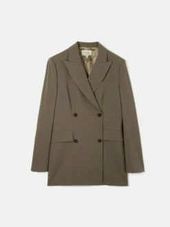 Lawson Slim Double Breasted Jacket | Taupe -Jigsaw Shop J46572 CR013 STILL 10