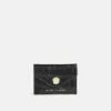 Mille Croc Leather Card Holder | Black