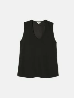 Josie Silk Vest | Black -Jigsaw Shop J46602 BK000 STILL 1
