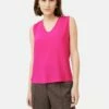 Josie Silk Vest | Pink