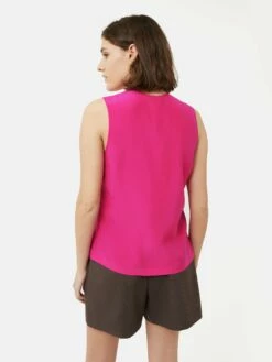 Josie Silk Vest | Pink -Jigsaw Shop J46602 PI000 5