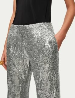 Sequin Palazzo | Pewter -Jigsaw Shop J46610 GN011 2