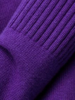 Compact Wool Cashmere Blend Jumper | Purple -Jigsaw Shop J46617 PU000 8