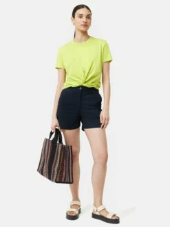 Cotton Chino Short | Navy -Jigsaw Shop J46668 BL010 2