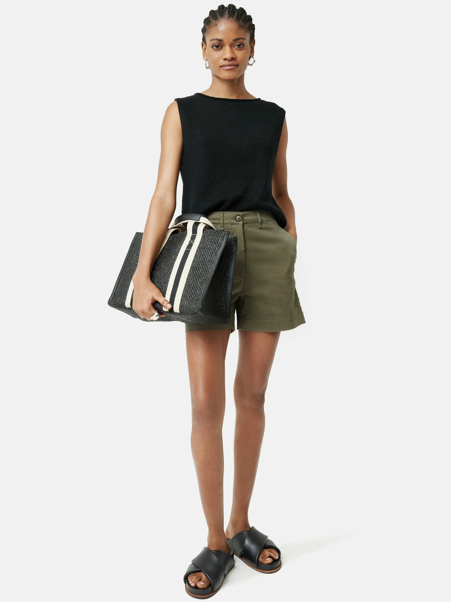 Cotton Chino Short | Olive 3 Cotton Chino Short | Olive - Image 3