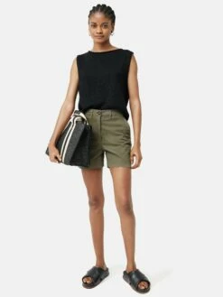 Cotton Chino Short | Olive 10 Cotton Chino Short | Olive -Jigsaw Shop J46668 GN017 4