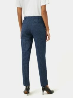 Portofino Palmer Check Trouser | Navy 11 Portofino Palmer Check Trouser | Navy -Jigsaw Shop J46676 BL010 5