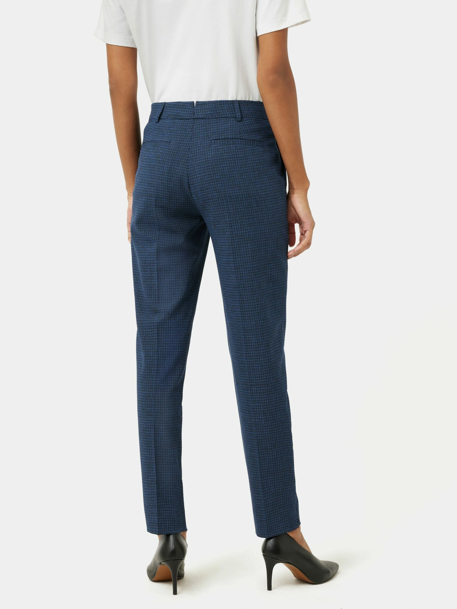 Portofino Palmer Check Trouser | Navy 5 Portofino Palmer Check Trouser | Navy - Image 5
