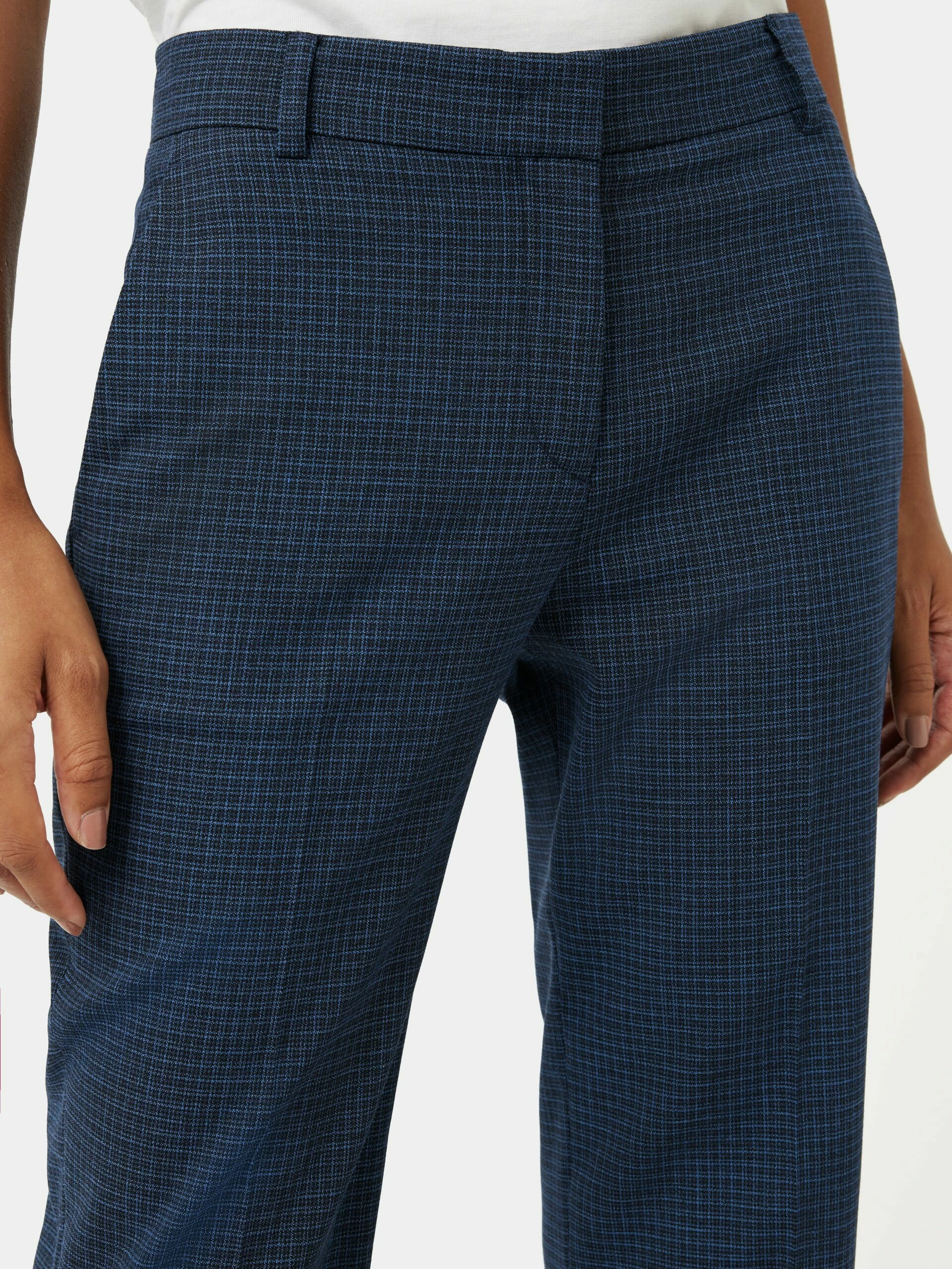 Portofino Palmer Check Trouser | Navy 6 Portofino Palmer Check Trouser | Navy - Image 6