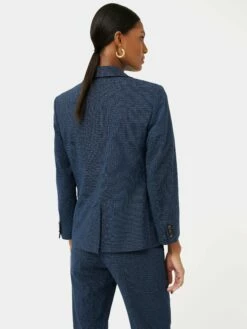 Portofino Brook Check Jacket | Navy -Jigsaw Shop J46677 BL010 5