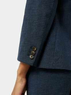 Portofino Brook Check Jacket | Navy -Jigsaw Shop J46677 BL010 8