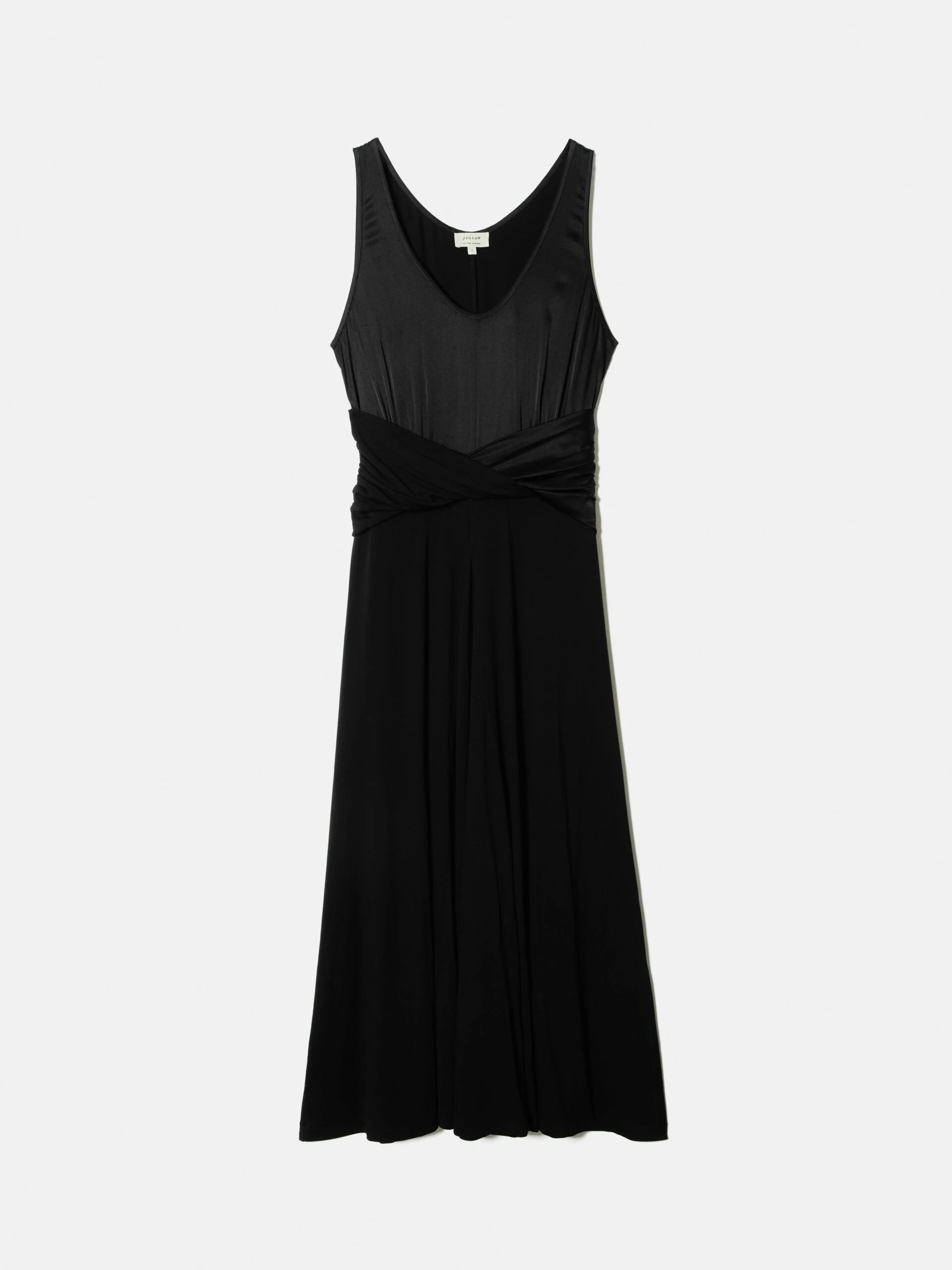 Jersey Silk Front Twist Dress | Black 9 Jersey Silk Front Twist Dress | Black - Image 9