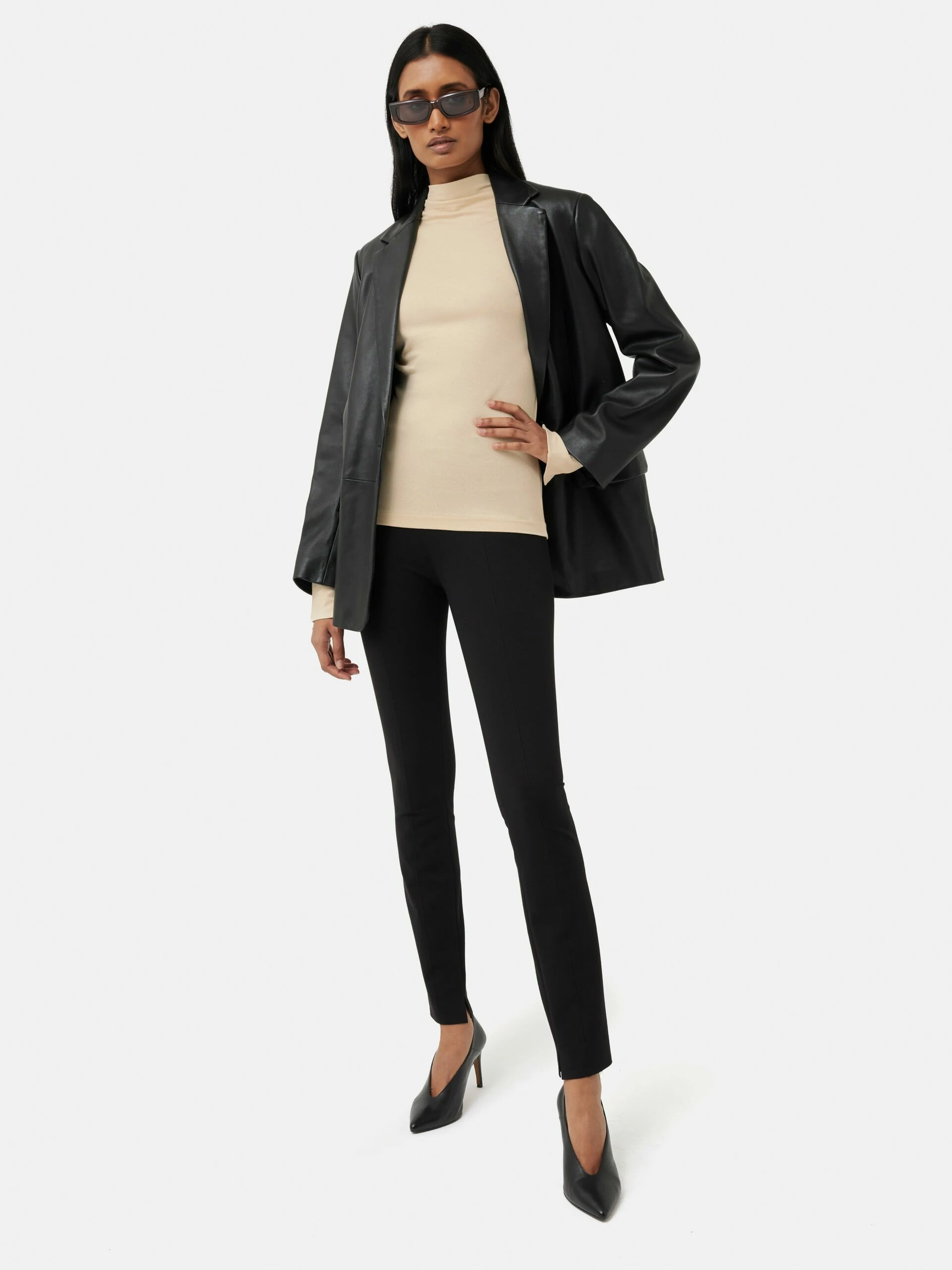 Batwing Cowl Neck Top | Beige 3 Batwing Cowl Neck Top | Beige - Image 3