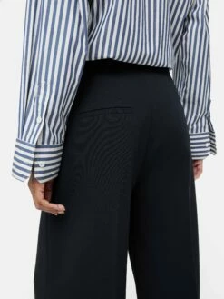 Modern Crepe Sailor Trouser | Navy 8 Modern Crepe Sailor Trouser | Navy -Jigsaw Shop J46786 BL010 2