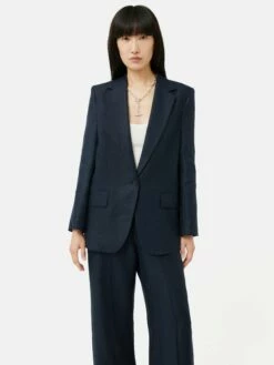 Irish Linen Gibson Blazer | Navy 15 Irish Linen Gibson Blazer | Navy -Jigsaw Shop J46790 BL010 3