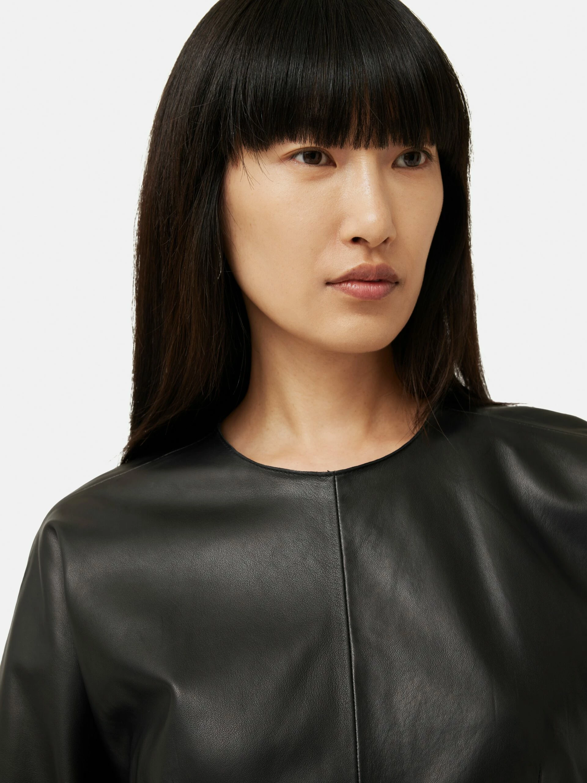 Leather Midi Dress | Black 2 Leather Midi Dress | Black - Image 2