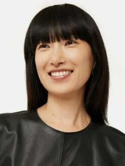 Leather Midi Dress | Black 14 Leather Midi Dress | Black -Jigsaw Shop J46874 BK000 9