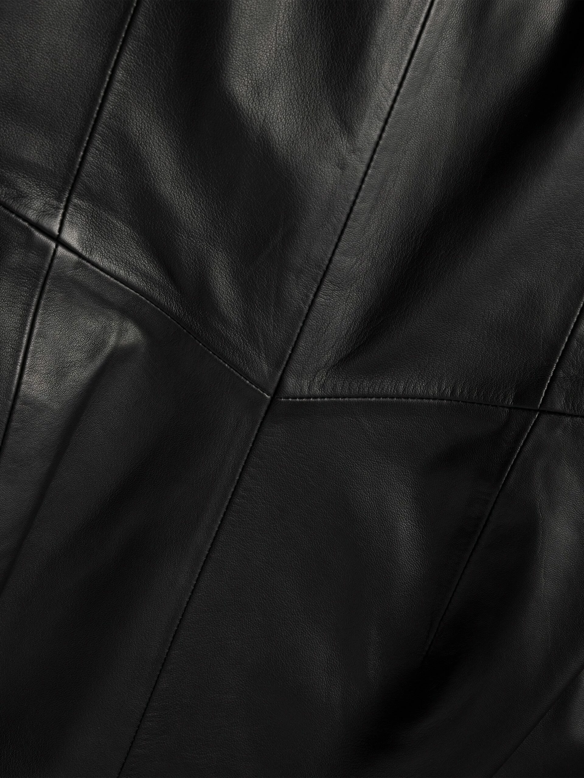 Leather Midi Dress | Black 6 Leather Midi Dress | Black - Image 6