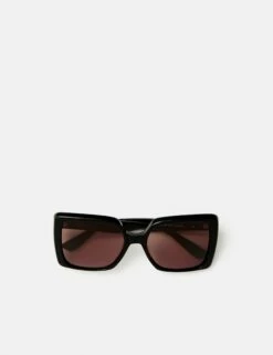 Calne Butterfly Frame Sunglasses | Black -Jigsaw Shop J46906 BK000 STILL 3 2