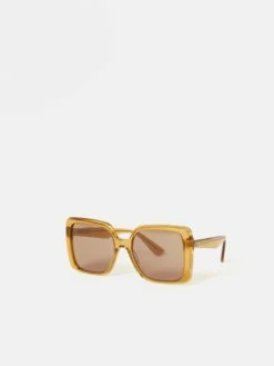 Calne Butterfly Frame Sunglasses | Amber 7 Calne Butterfly Frame Sunglasses | Amber -Jigsaw Shop J46906 OR004 STILL 2