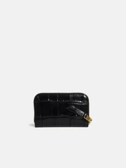 Maddie Croc Leather Purse | Black -Jigsaw Shop J46945 BK000 back