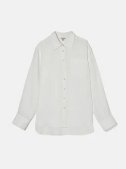 Linen Relaxed Shirt | White -Jigsaw Shop J46969 WH000 STILL 10
