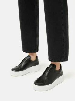 Hicote Leather Slip On Trainer | Black 9 Hicote Leather Slip On Trainer | Black -Jigsaw Shop J46980 BK000 1