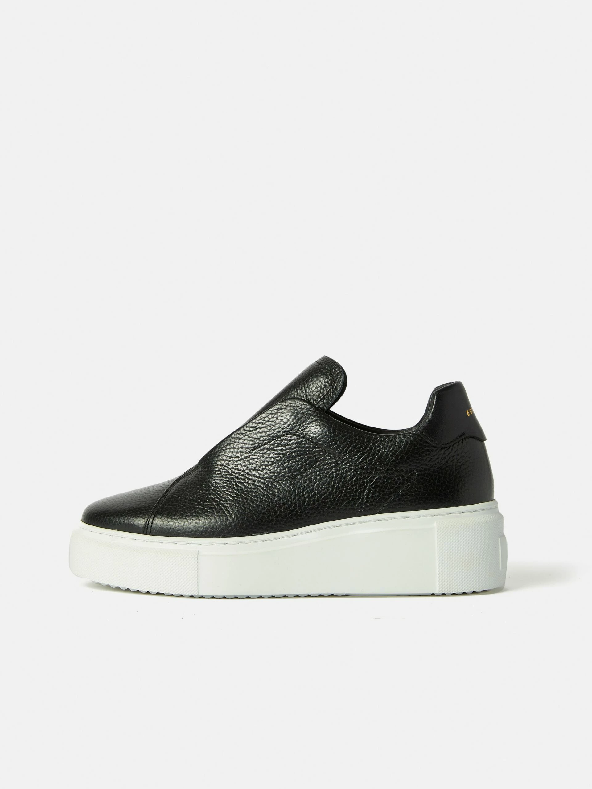 Hicote Leather Slip On Trainer | Black 1 Hicote Leather Slip On Trainer | Black