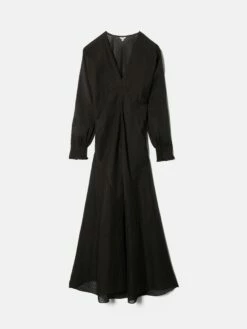 Silk Linen Gauze Maxi Dress | Brown 15 Silk Linen Gauze Maxi Dress | Brown -Jigsaw Shop J47045 BR000 STILL 10 1