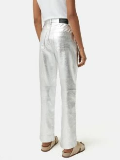 Delmont Leather Straight Jean | Silver 11 Delmont Leather Straight Jean | Silver -Jigsaw Shop J47114 GY009 5