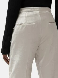 Velvet Wide Leg Trouser | Grey 12 Velvet Wide Leg Trouser | Grey -Jigsaw Shop J47119 GY000 7