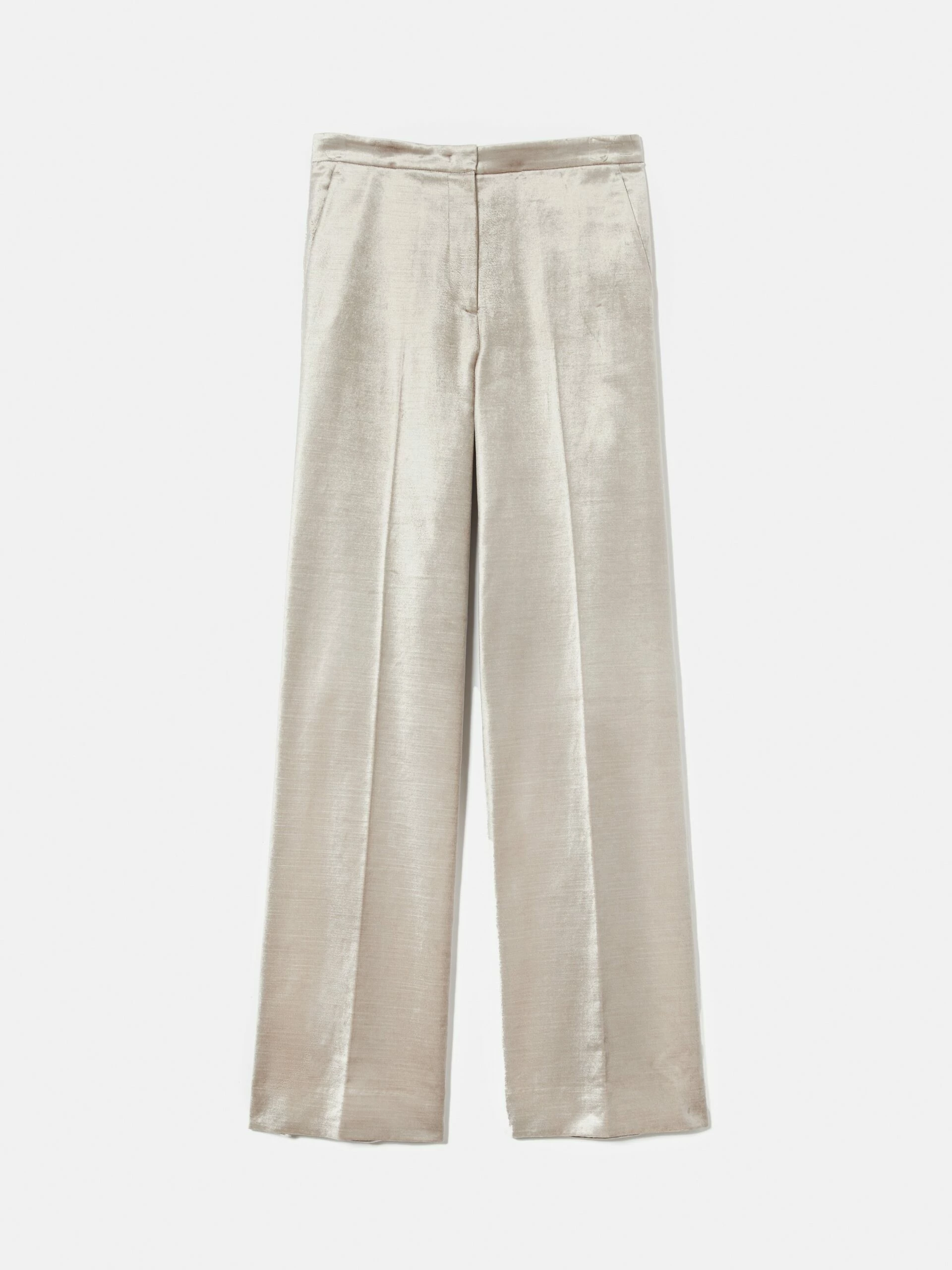 Velvet Wide Leg Trouser | Grey 7 Velvet Wide Leg Trouser | Grey - Image 7
