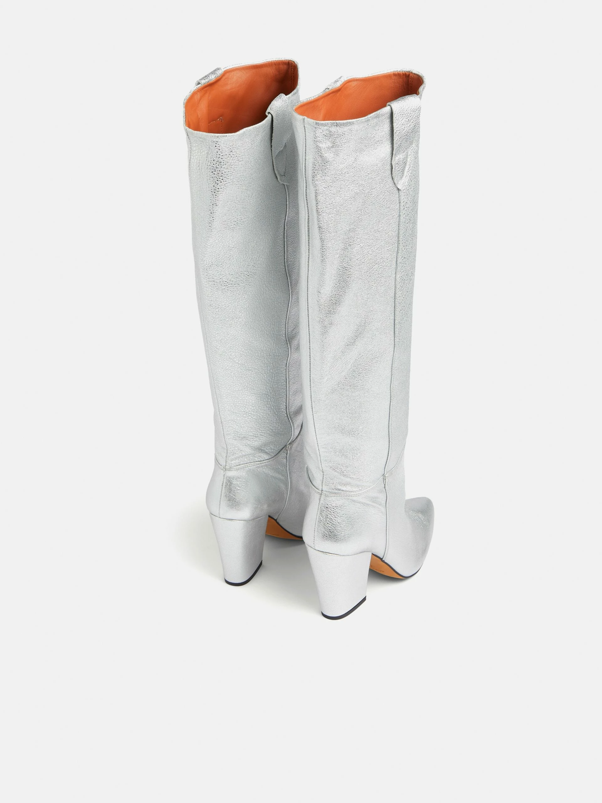 Anika Knee High Heeled Boot | Silver 3 Anika Knee High Heeled Boot | Silver - Image 3