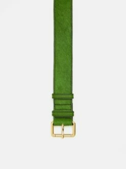 Calf Hair Jean Belt | Green
