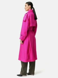 Nelson Silk Trench Coat | Pink -Jigsaw Shop J47206 PI000 5