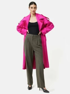 Nelson Silk Trench Coat | Pink -Jigsaw Shop J47206 PI000 6